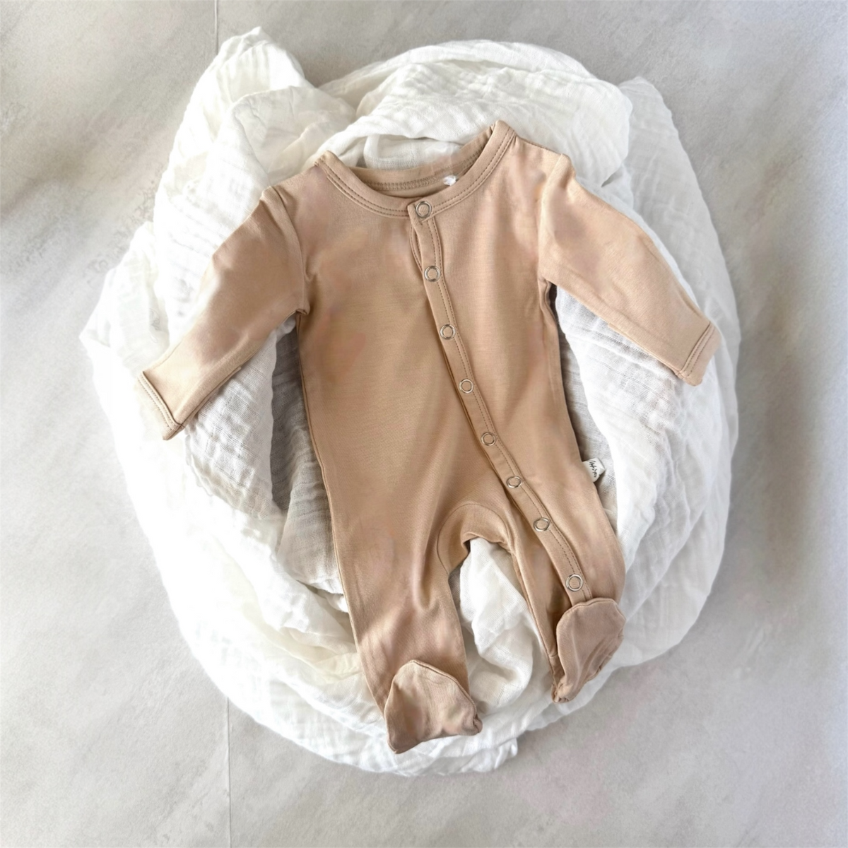 Cloud Preemie Onesie — Fawn