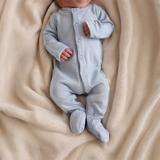 blue preemie outfit, blue preemie onesie, blue preemie pajamas